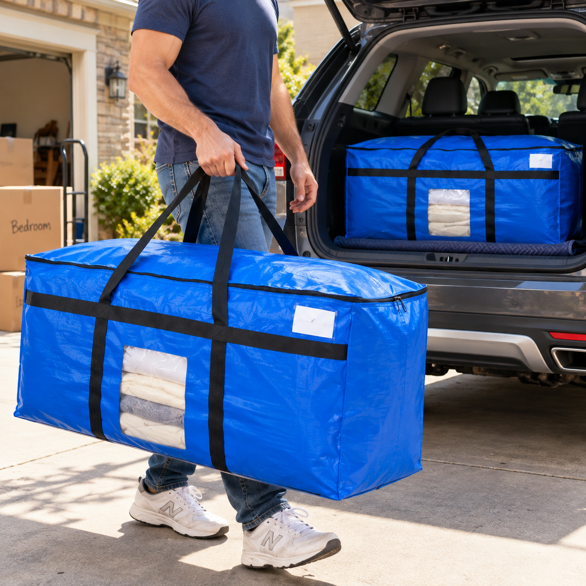 Gallon XXL Heavy-Duty Moving & Storage Bags with Visible Window