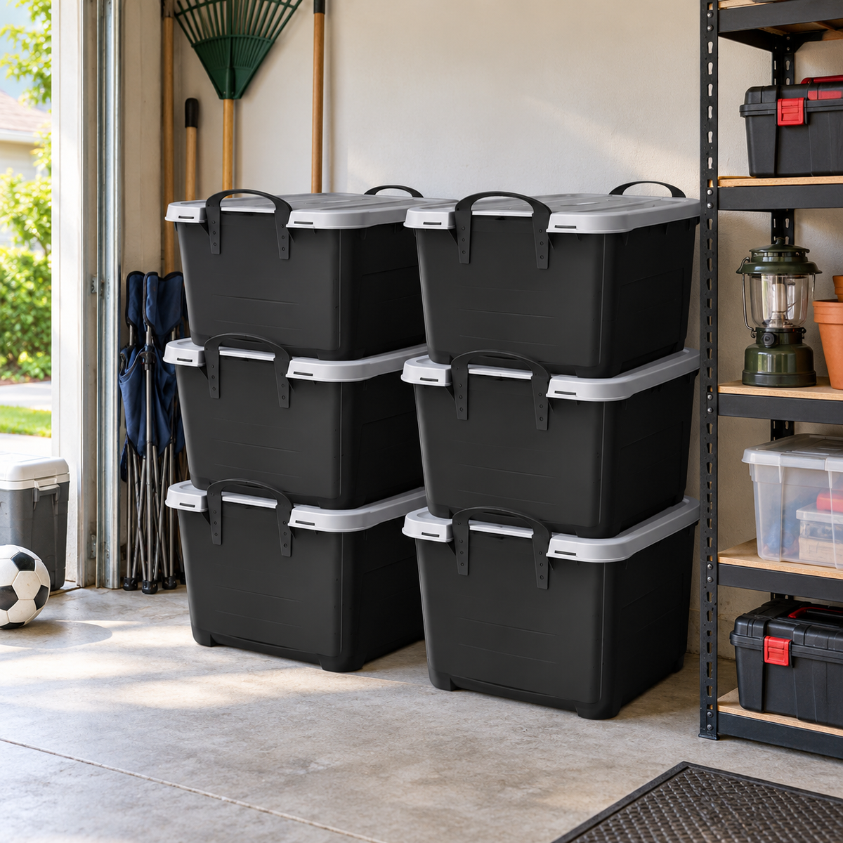 Life Story 55-Quart Heavy-Duty Stackable Storage Bins with Lids