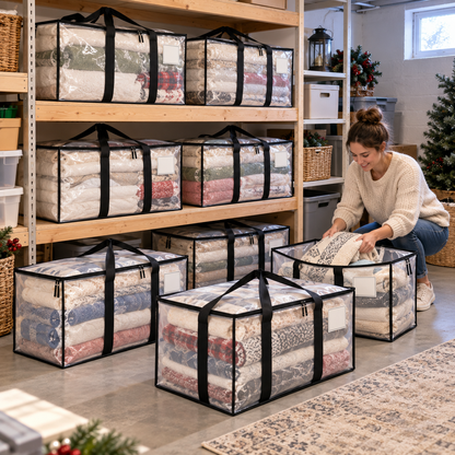 RoomHacks 88L Heavy-Duty Clear Moving & Storage Bags